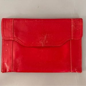 Vintage 1980s Red Leather Clutch